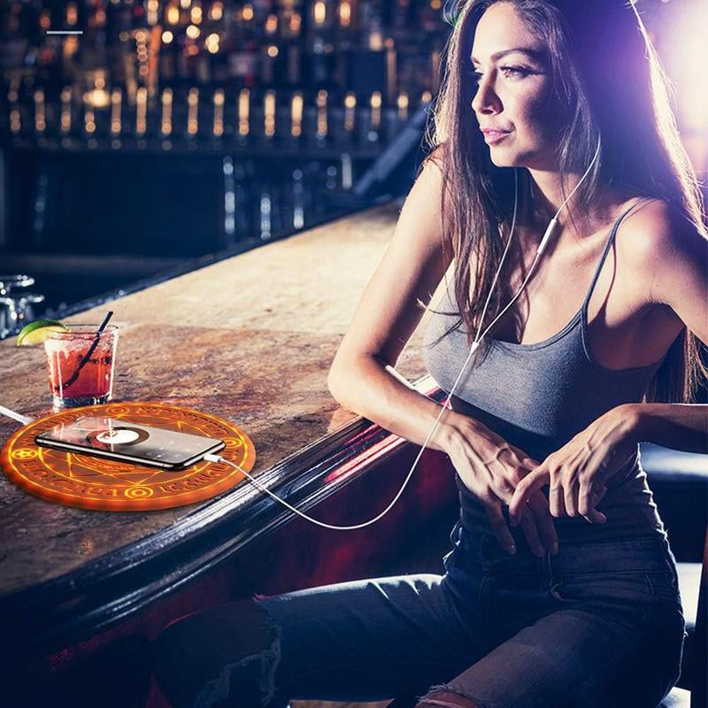 Magic Array Wireless Charger Pad 2025 Tiktok Trend | 10W Ultra Slim Qi-Certified for Iphone 15 Pro/Samsung Galaxy S24 | Mother'S Day Graduation Gift for Her Teens (Back to School Tech Essentials)