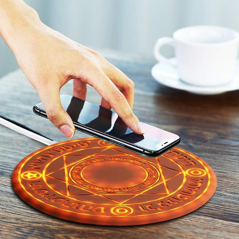 Magic Array Wireless Charger Pad 2025 Tiktok Trend | 10W Ultra Slim Qi-Certified for Iphone 15 Pro/Samsung Galaxy S24 | Mother'S Day Graduation Gift for Her Teens (Back to School Tech Essentials)